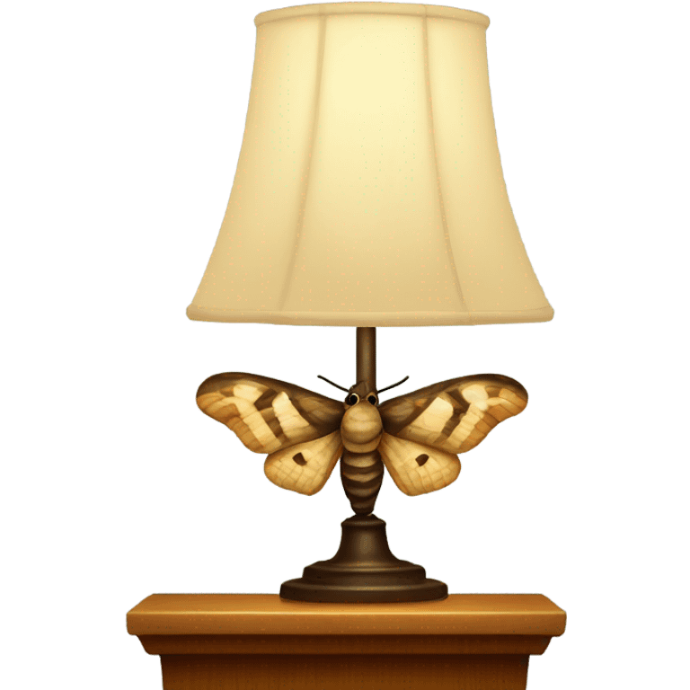 Moth on a lamp shade emoji