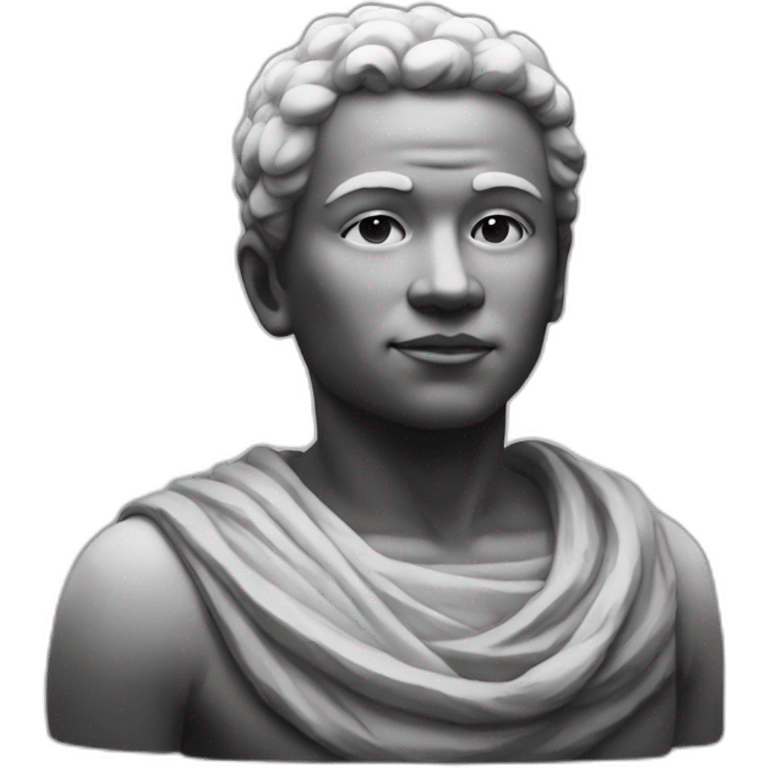 black white statue emoji