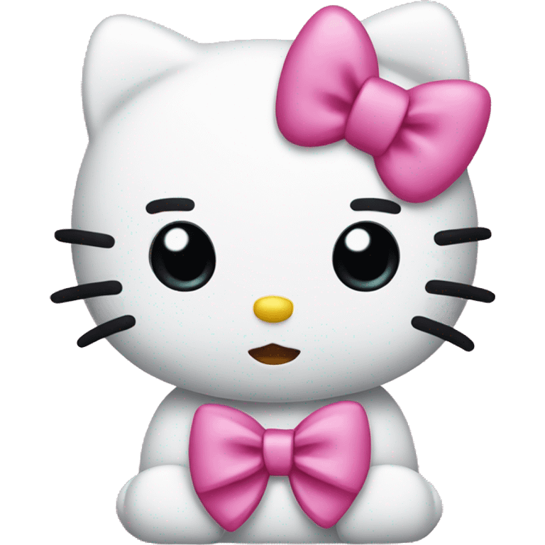 hello kitty with pink bow emoji