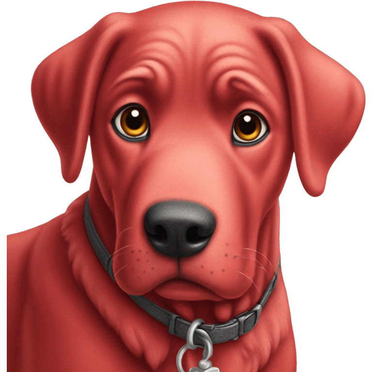 Clifford, the big red dog crayon ￼ emoji