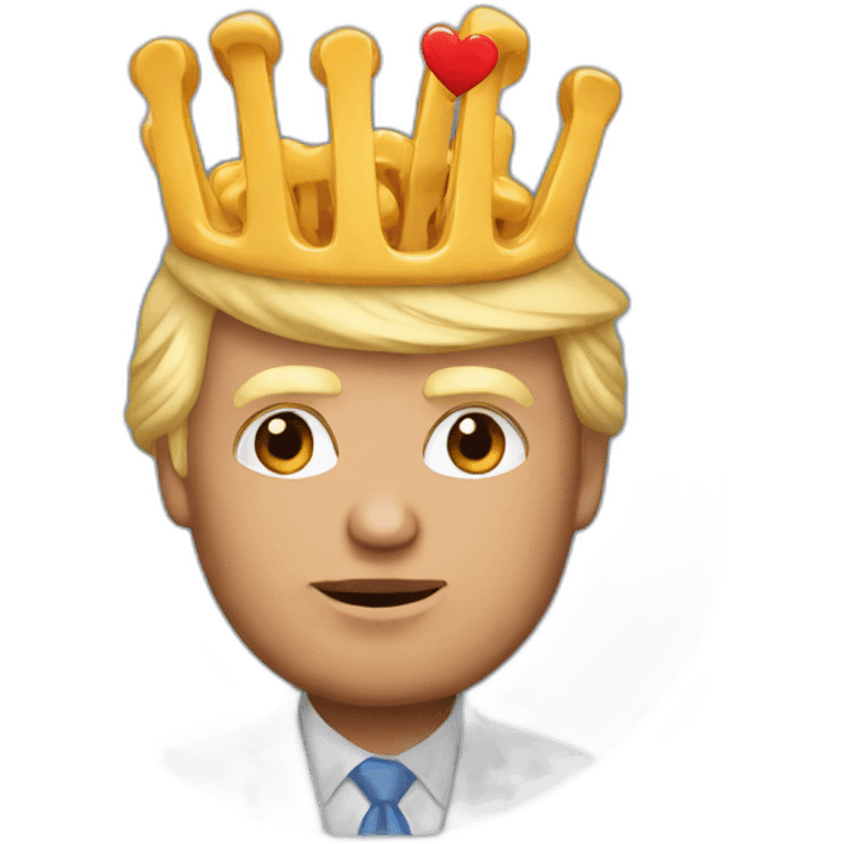 trump with poutine love emoji