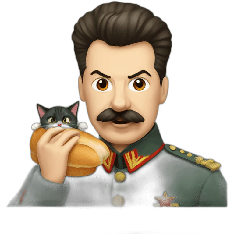 Stalin eating cat emoji