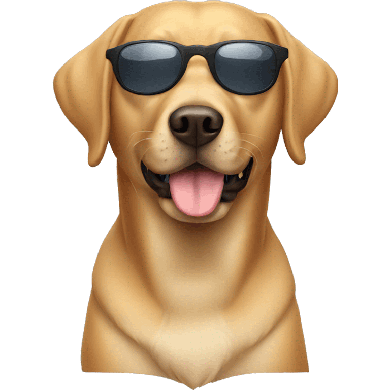 Labrador with sunglasses emoji