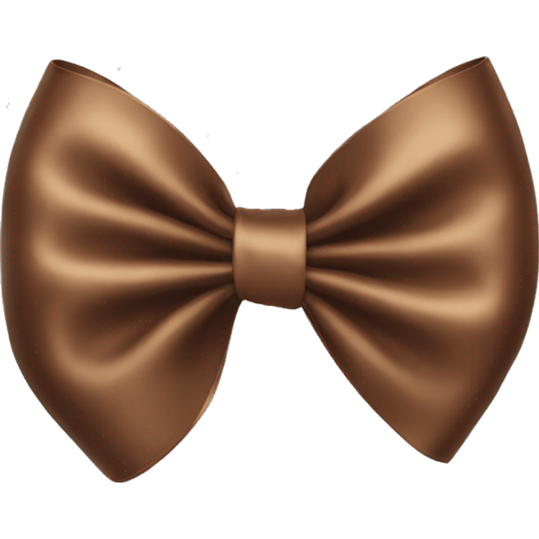 Brown satin bow emoji