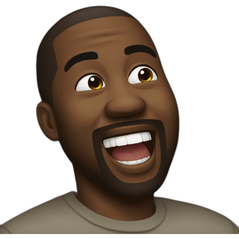 kanye laughing emoji