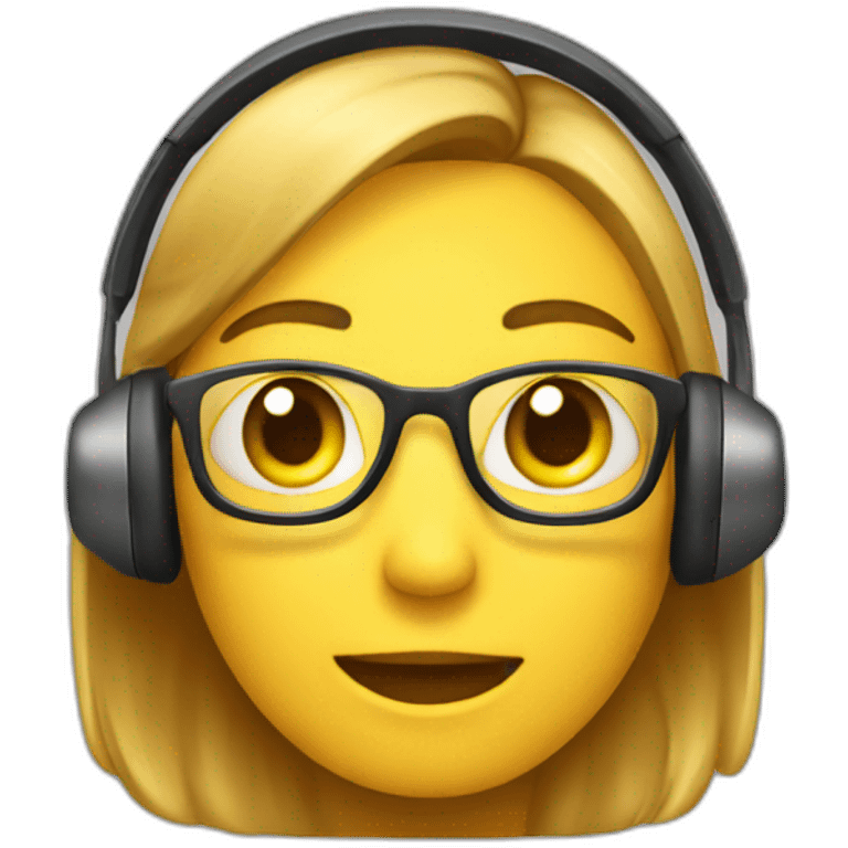 customer service with headset sweating emoji