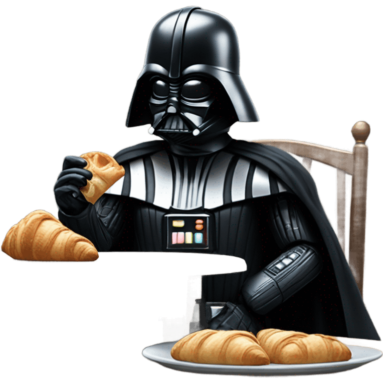 death vader eating a croissant  emoji