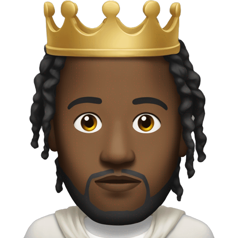 kendrick lamar with jesus crown on his head emoji