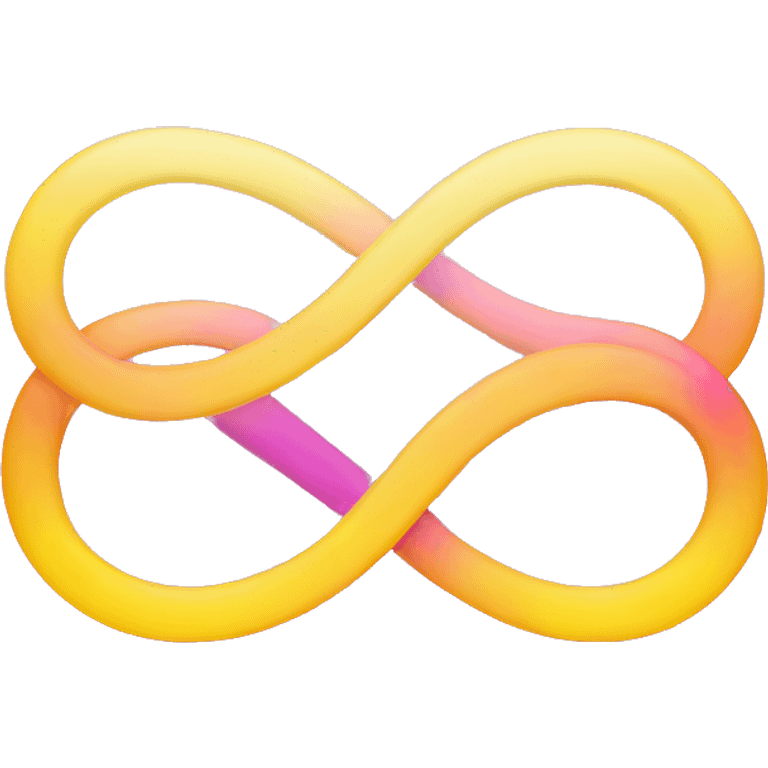 gradient pink yellow shades Infinity sign emoji