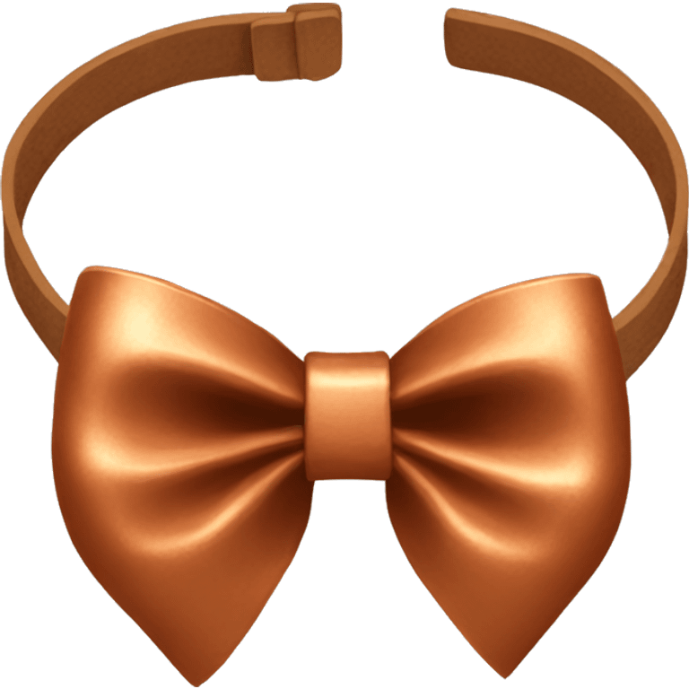 Copper colored bow collar emoji