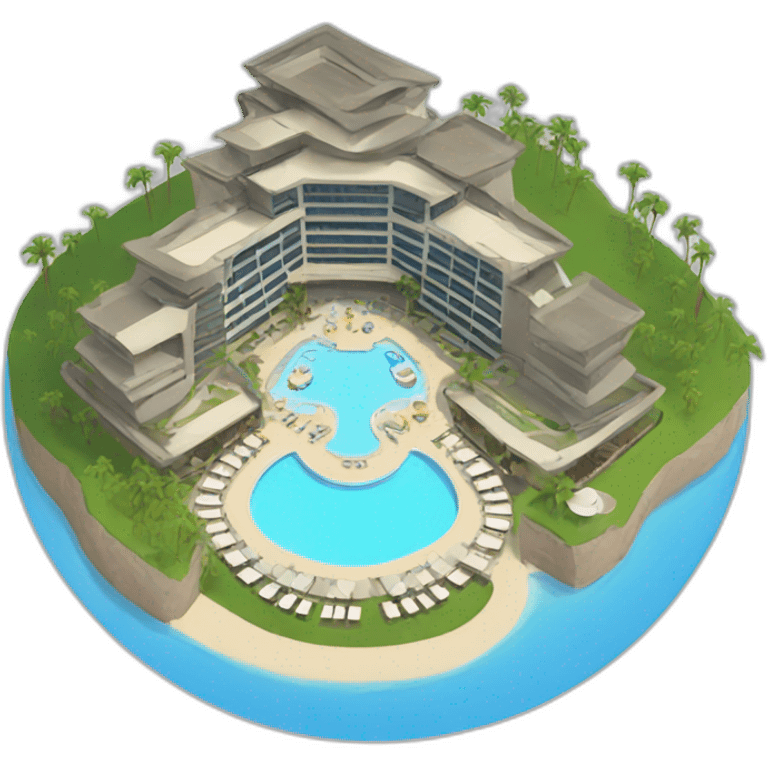 contemporary resort emoji