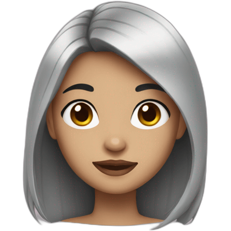 Girl with black hair  emoji