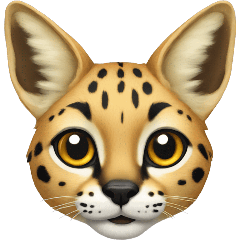 Serval cat head emoji