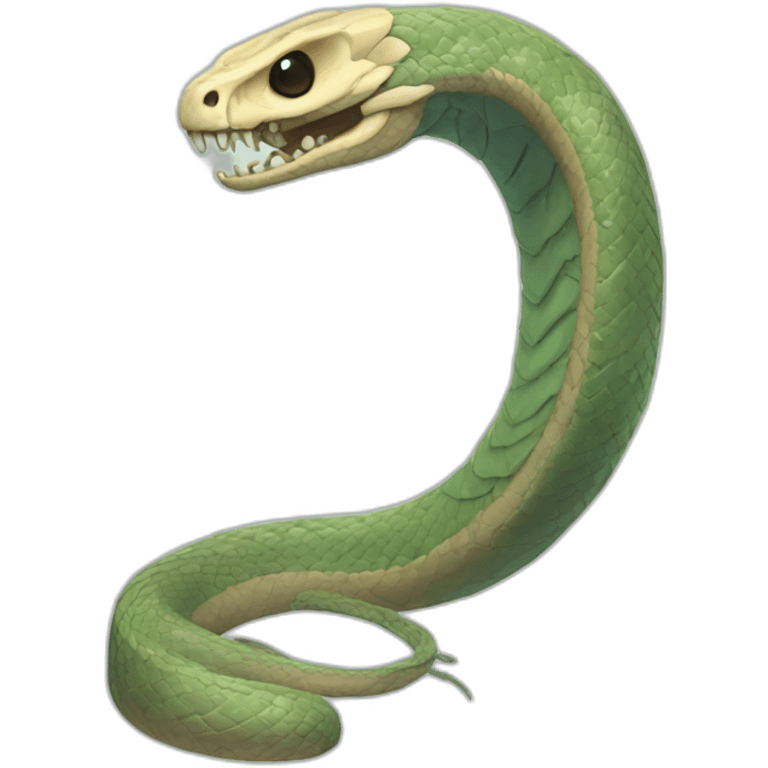 snake skeleton with a colored Mohawk emoji