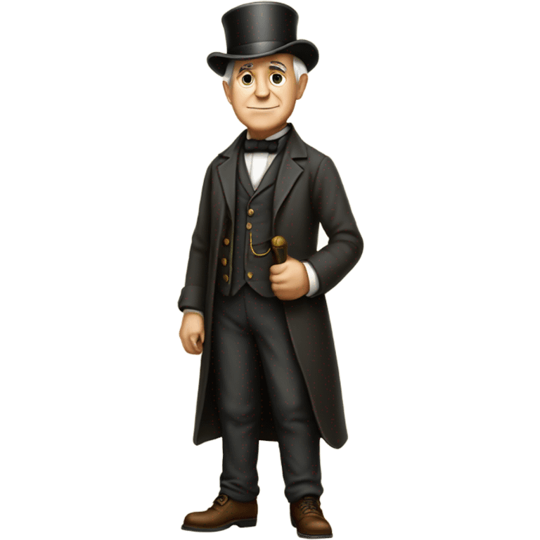 Thomas Edison  full body realistic standing emoji