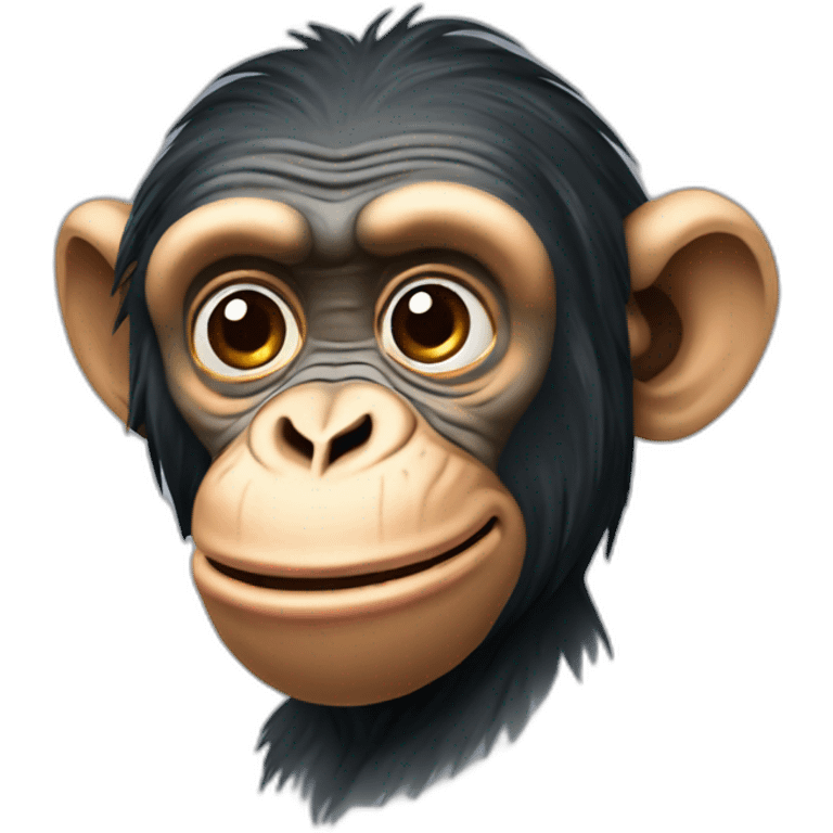 Chimpanzé qui rigole bien emoji