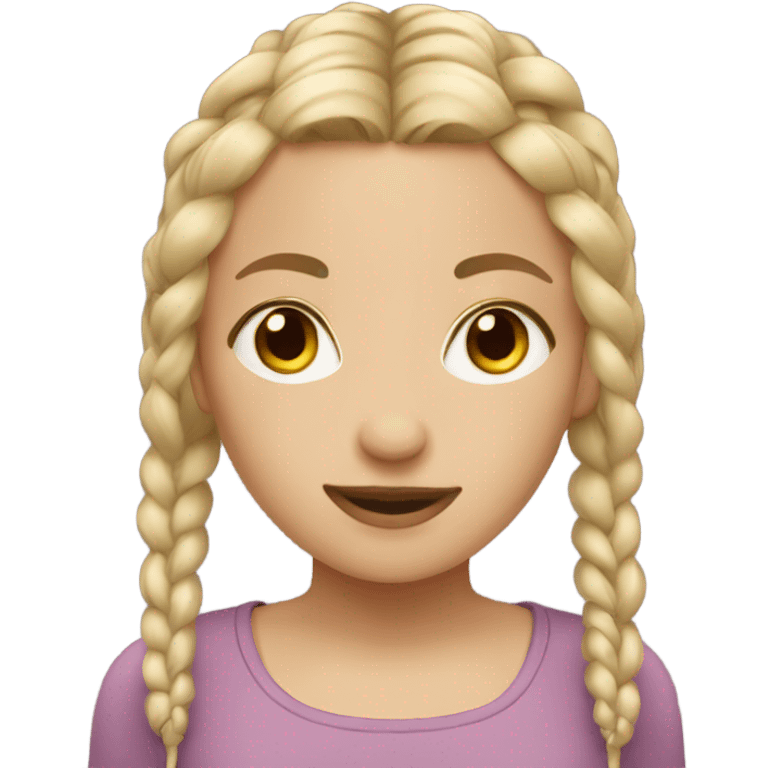 Girl with blone braids emoji