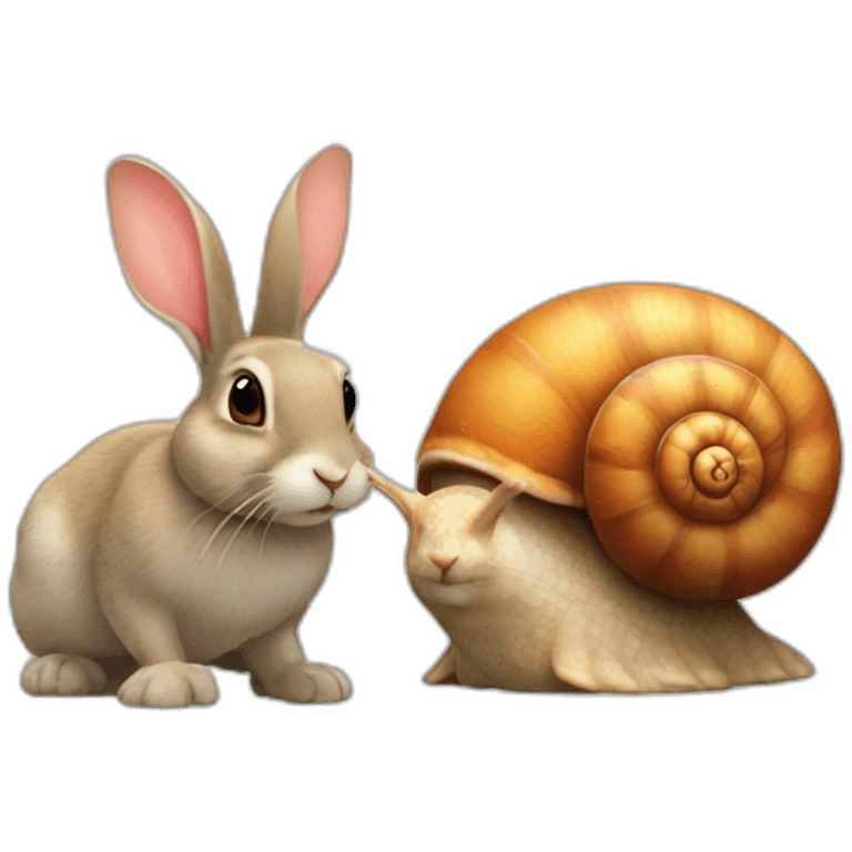 Rabbit and snail emoji