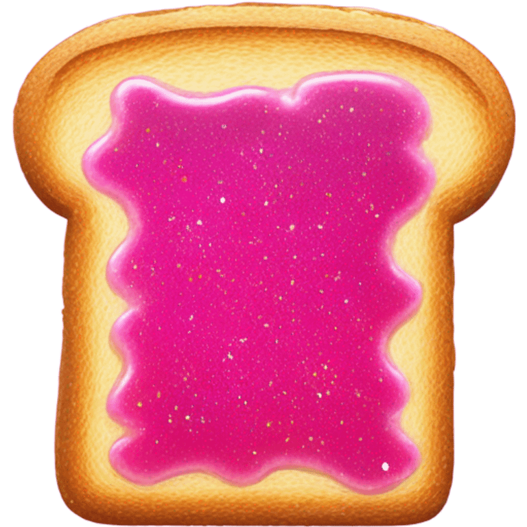 Toast with hot pink jelly and glitter  emoji