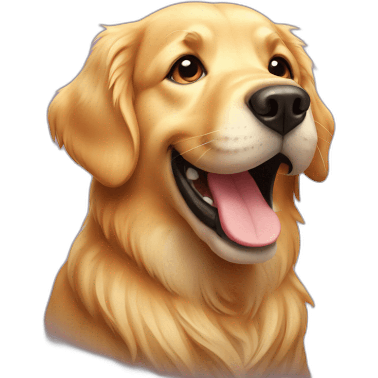 golden retriever happy emoji