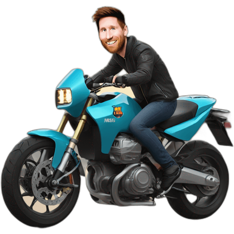 Messi sur une moto emoji