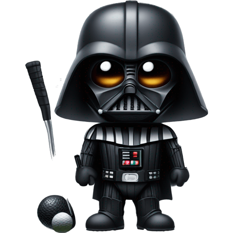 Darth Vader with golf club emoji