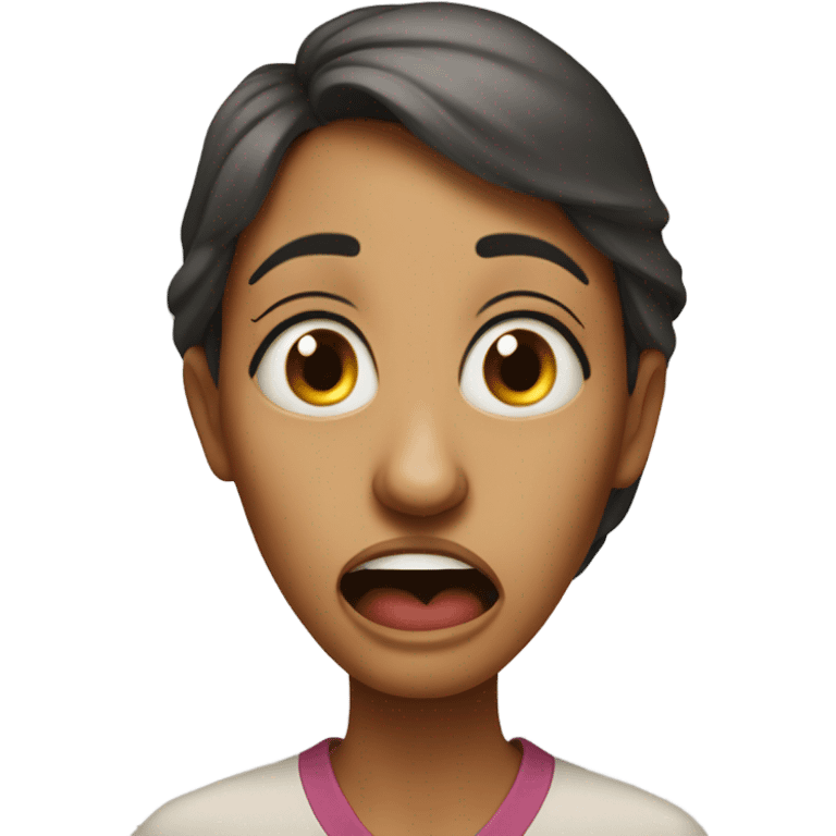 Funny face mom emoji