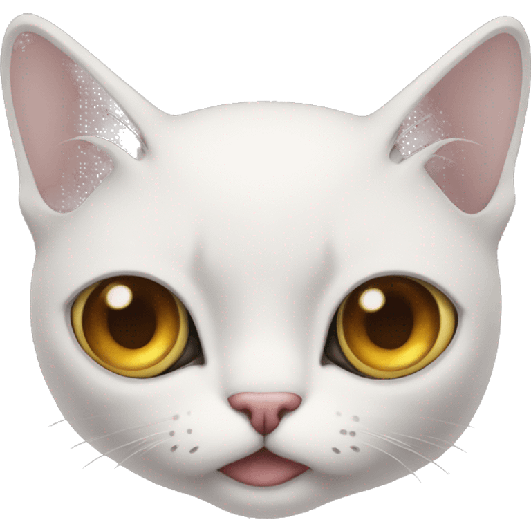 three eyes cat mouth unrealistic emoji