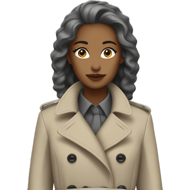 Cute beige grey trench coat emoji