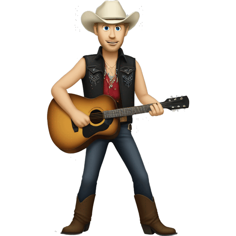 cowboy rockstar white male emoji