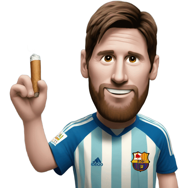 Messi con un sigarillo  emoji