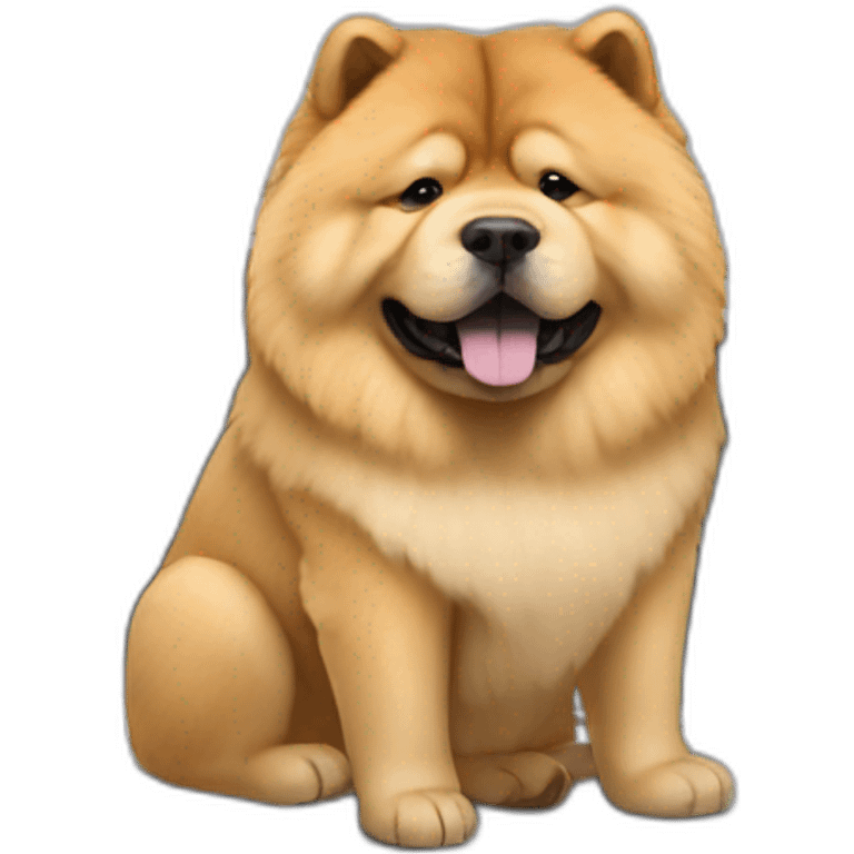 Chow chow in a tesla emoji