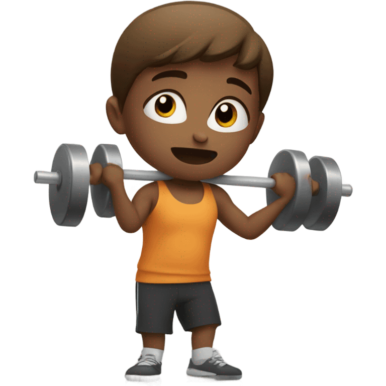 Kid working out emoji