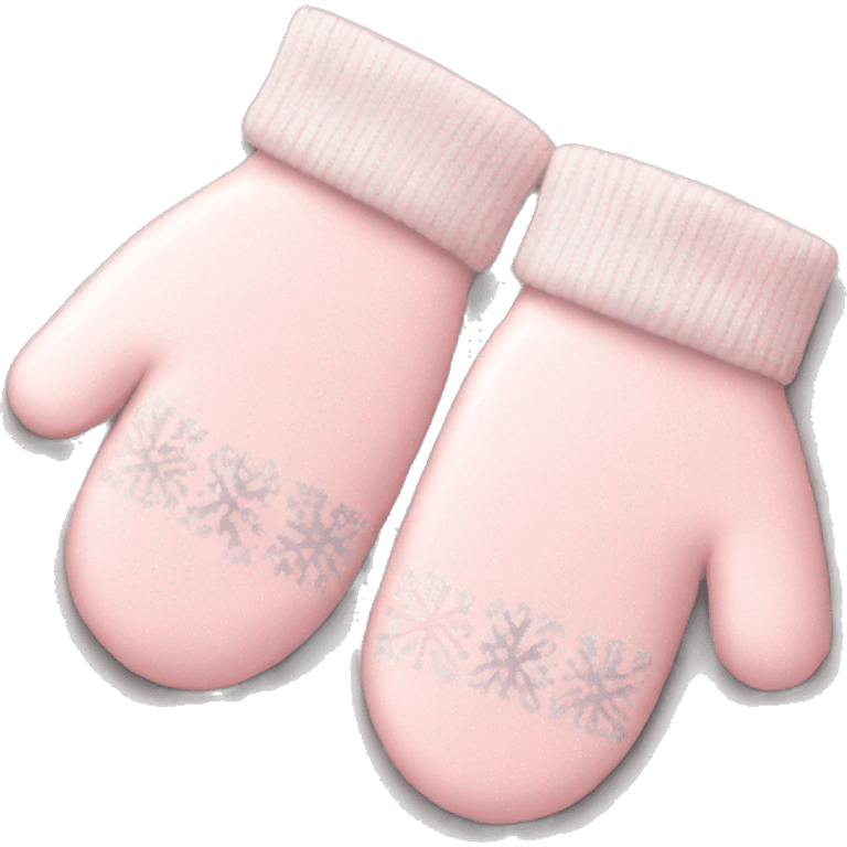 Pale pink Christmas mittens  emoji