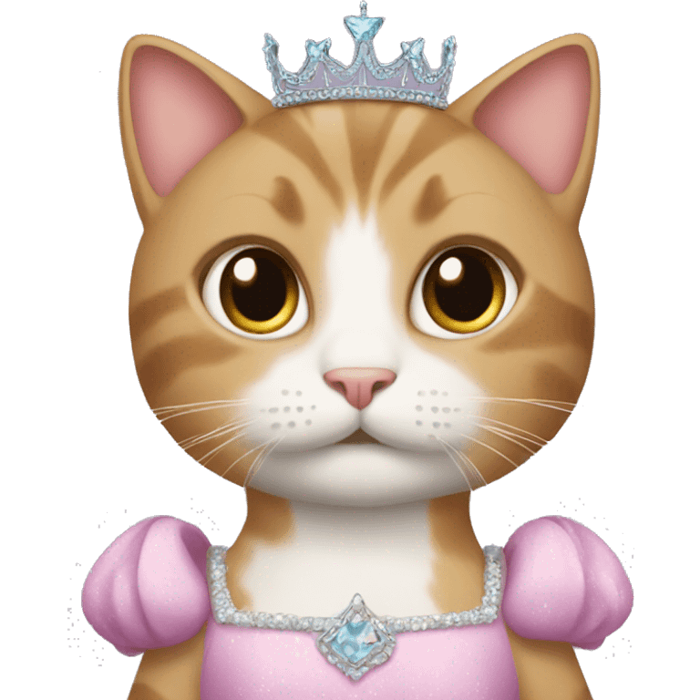 a cat with a princess dress emoji