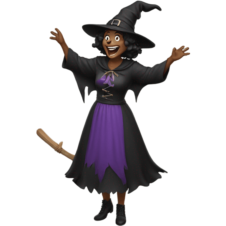 Laughing witch emoji