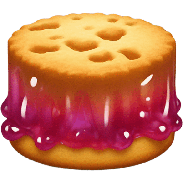 Biscuit with jelly emoji