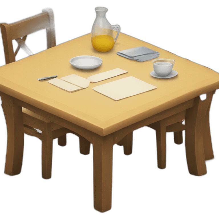 Chat sur table emoji