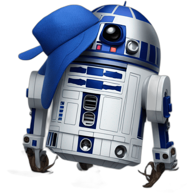 r2d2 with a hat emoji