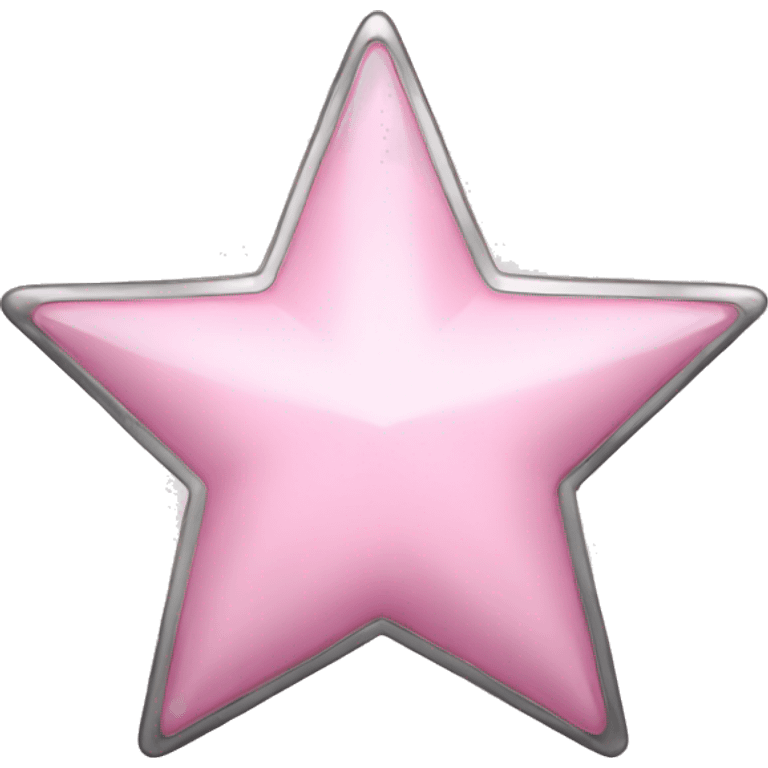 light pink chrome star emoji