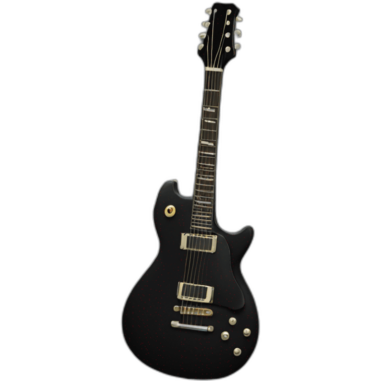 Black guitar  emoji