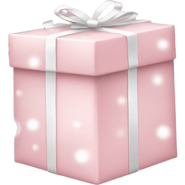 Light pink Christmas gifts under a white Christmas tree  emoji