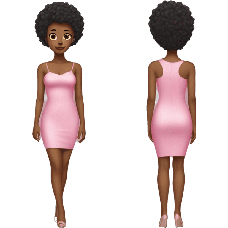 Skin tight pink dress emoji