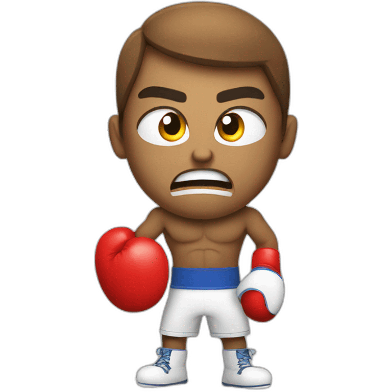 angry fighter with boxing gloves emoji