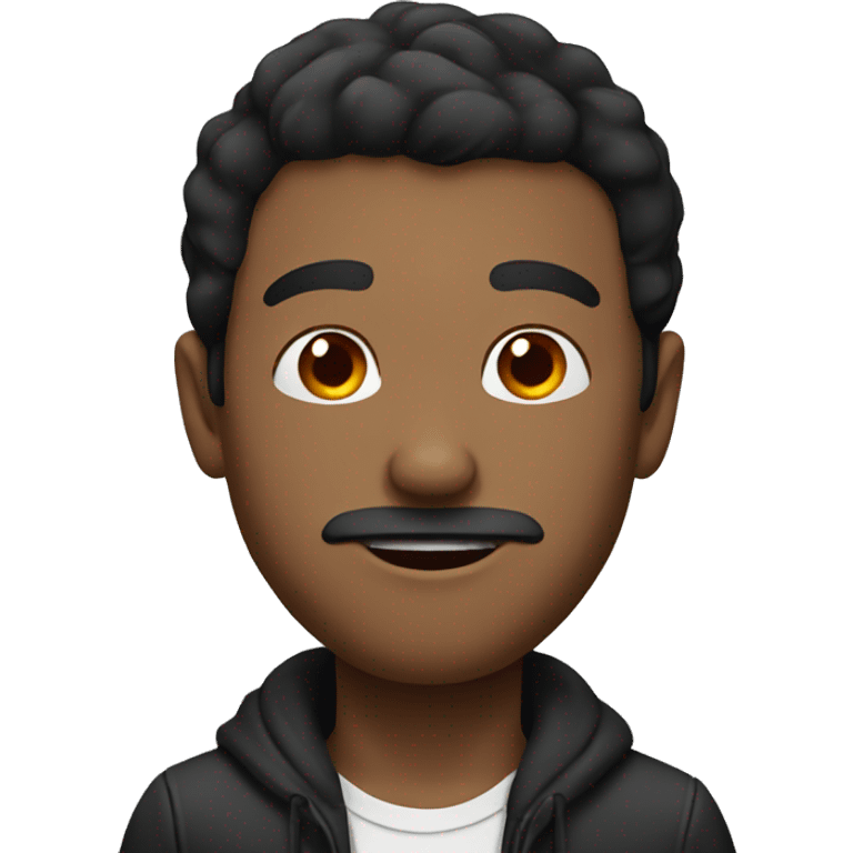 Man with a red nose and black short hair  emoji