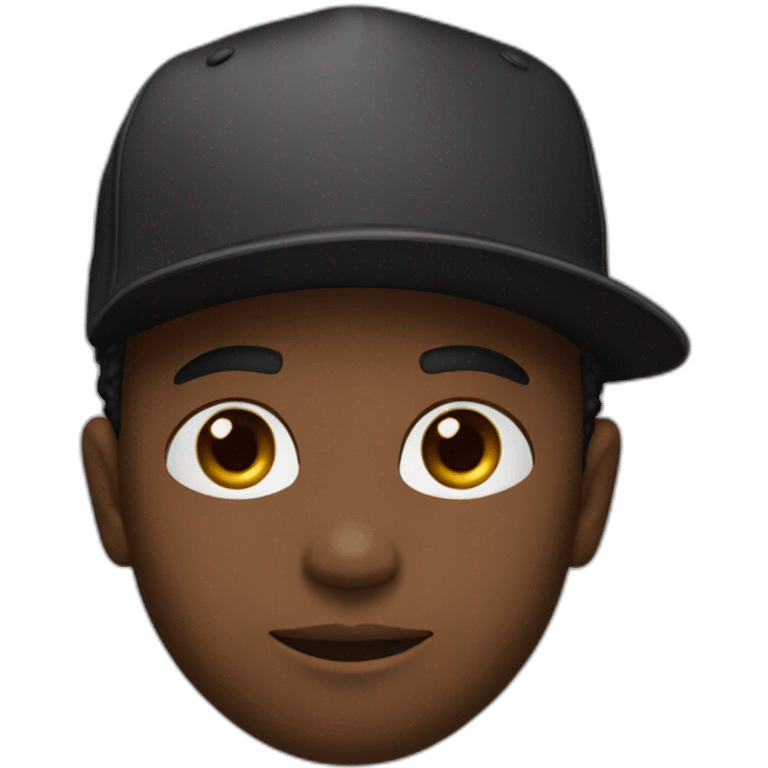 Young black mal with a beard and a Jordan Hat backward emoji