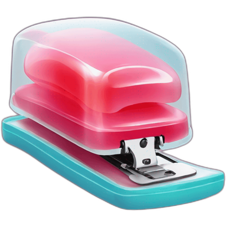 stapler floating inside jelly emoji