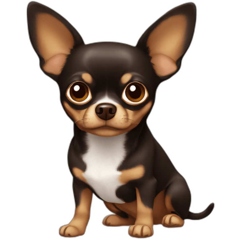 dark brown chihuahua emoji