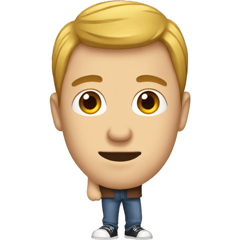 Guy with a foot as a head emoji