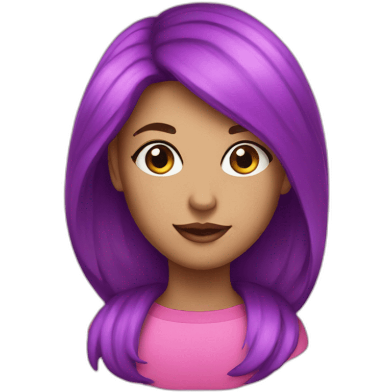 W PINK AND VIOLET VIBRANT emoji